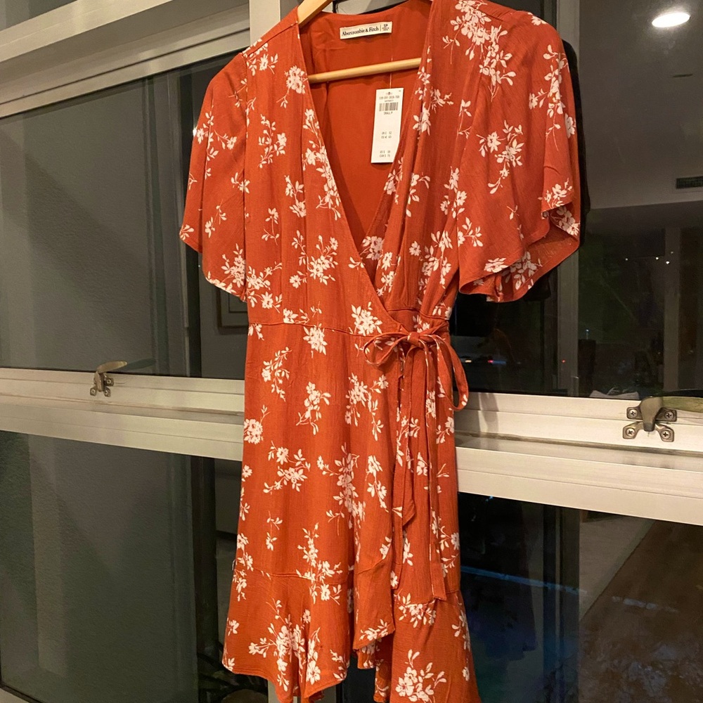 Abercrombie & Fitch Sun Dress in Burnt Orange - Small Petite
